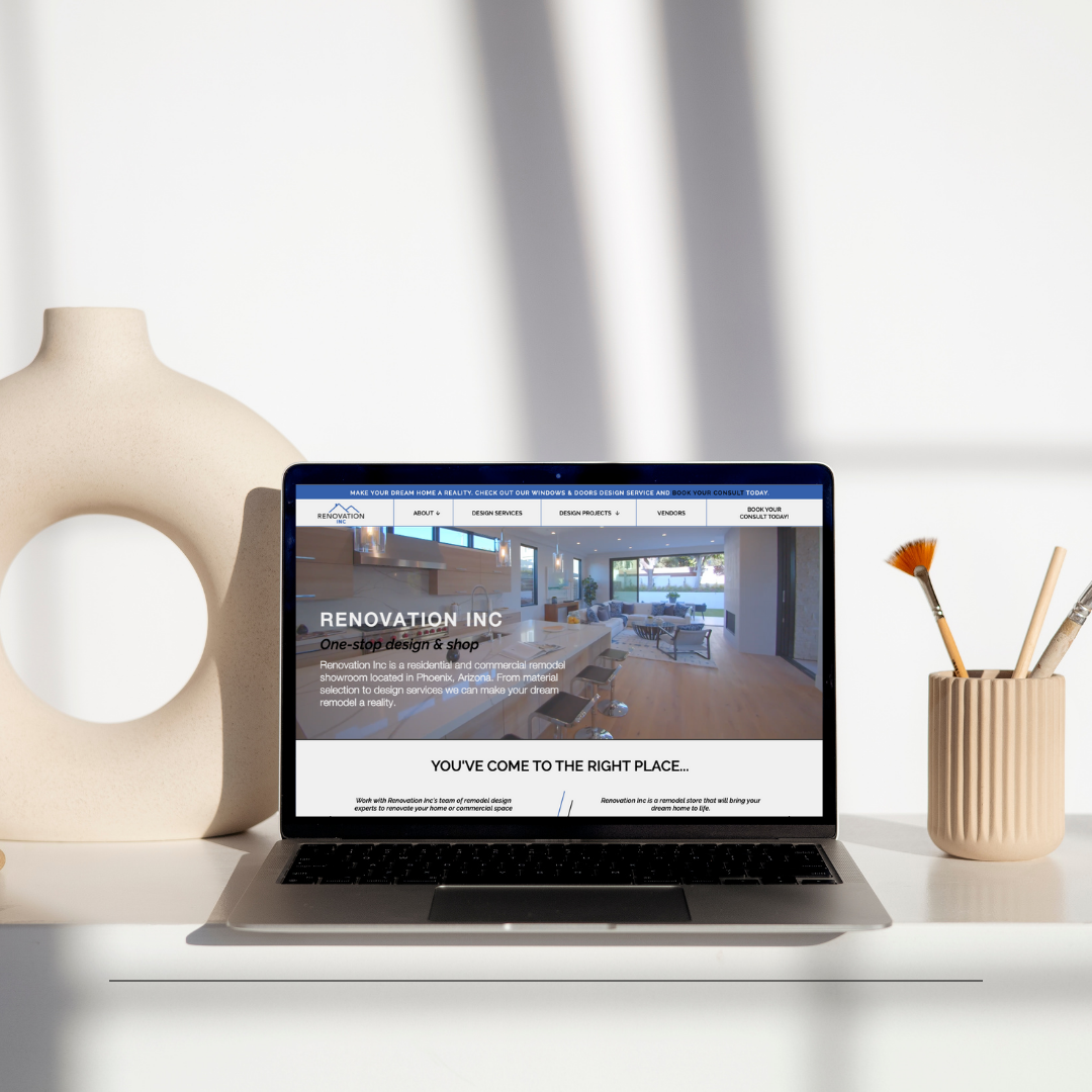 Website design for an interior design and construction company in Phoenix, Arizona